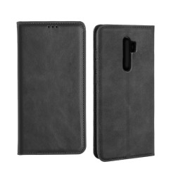 Leather Flip Cover with Internal Pocket For Xiaomi Redmi 9 Black